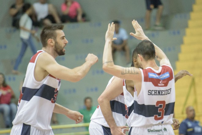 Time francano vai em busca de sua sexta vitória no NBB 8 (Foto: Newton Nogueira/Franca Basquete)